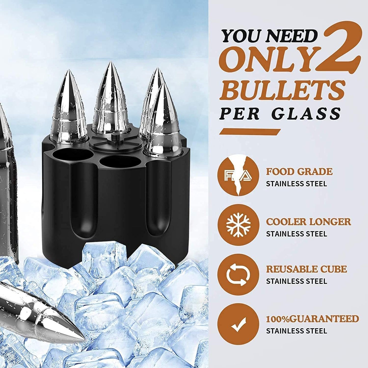 Bullet Chill: The Ultimate Whiskey Stones Set