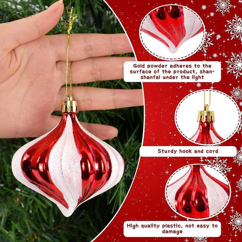 14pcs Christmas Ball Ornaments Set-Candy Cane