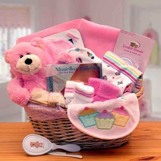 Simply Baby Basics Deluxe Gift Basket-Girl