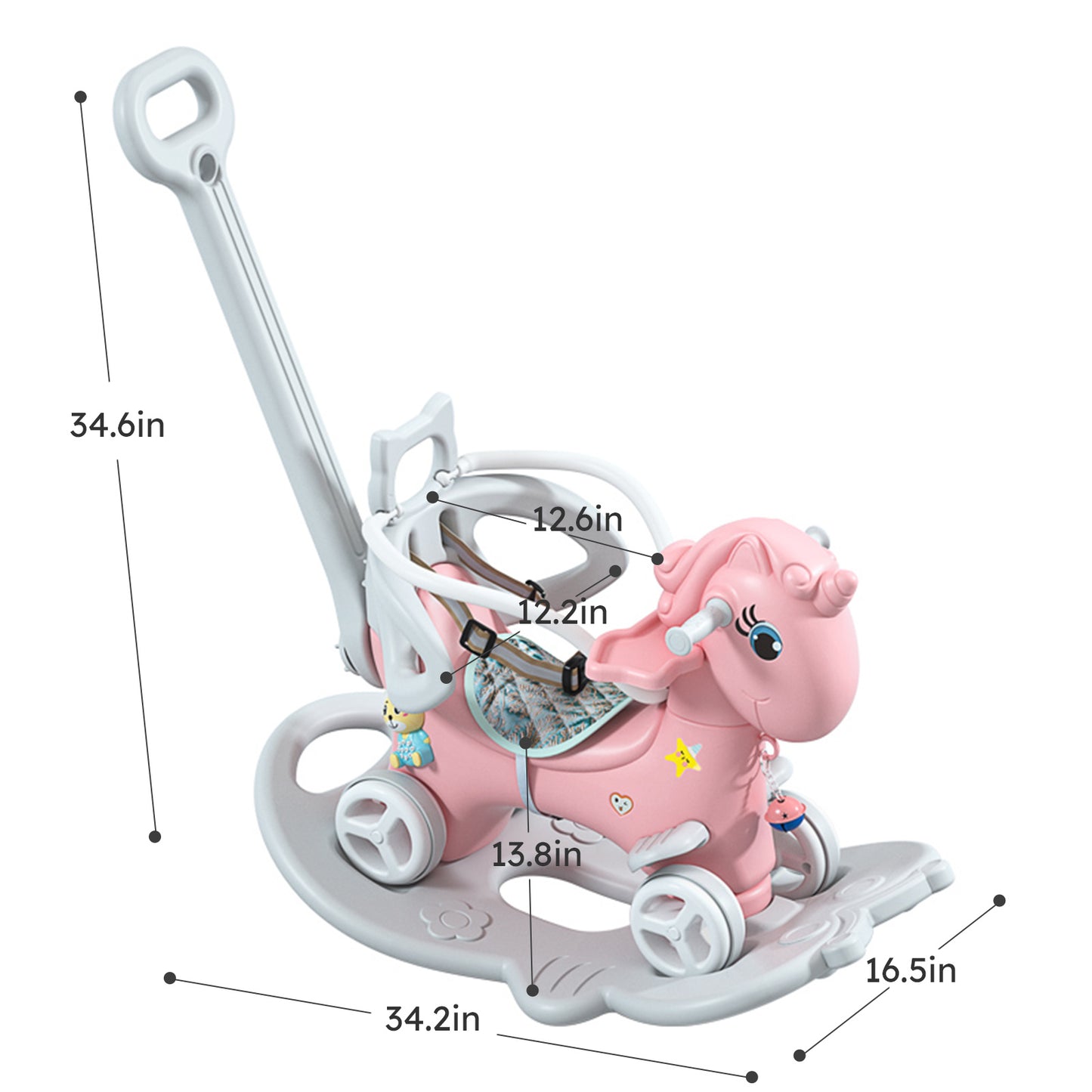 Rocking Horse for Toddlers-Pink