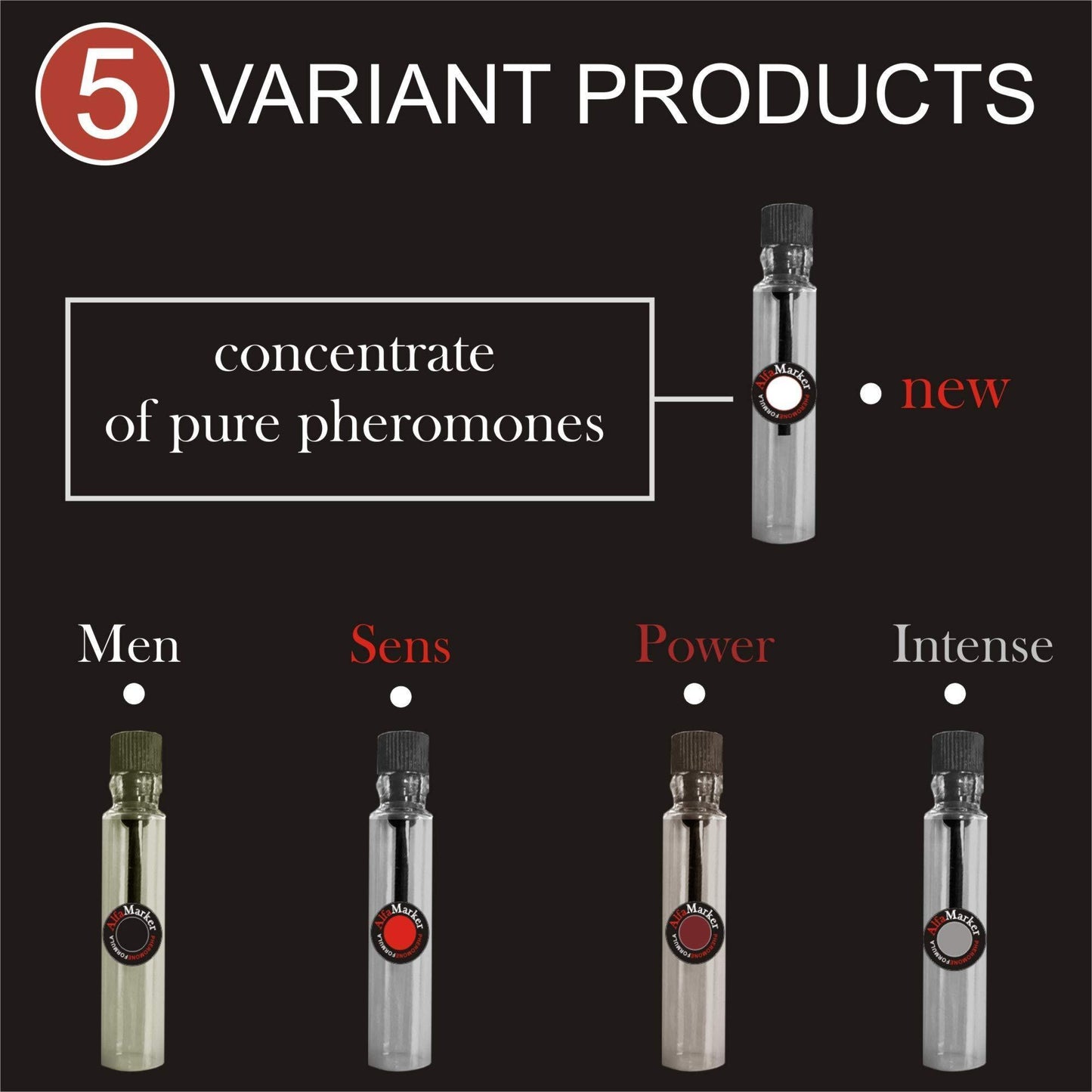 Pheromone Cologne for Men Gift Set | 5 Male Pheromone Perfumes x 2ml