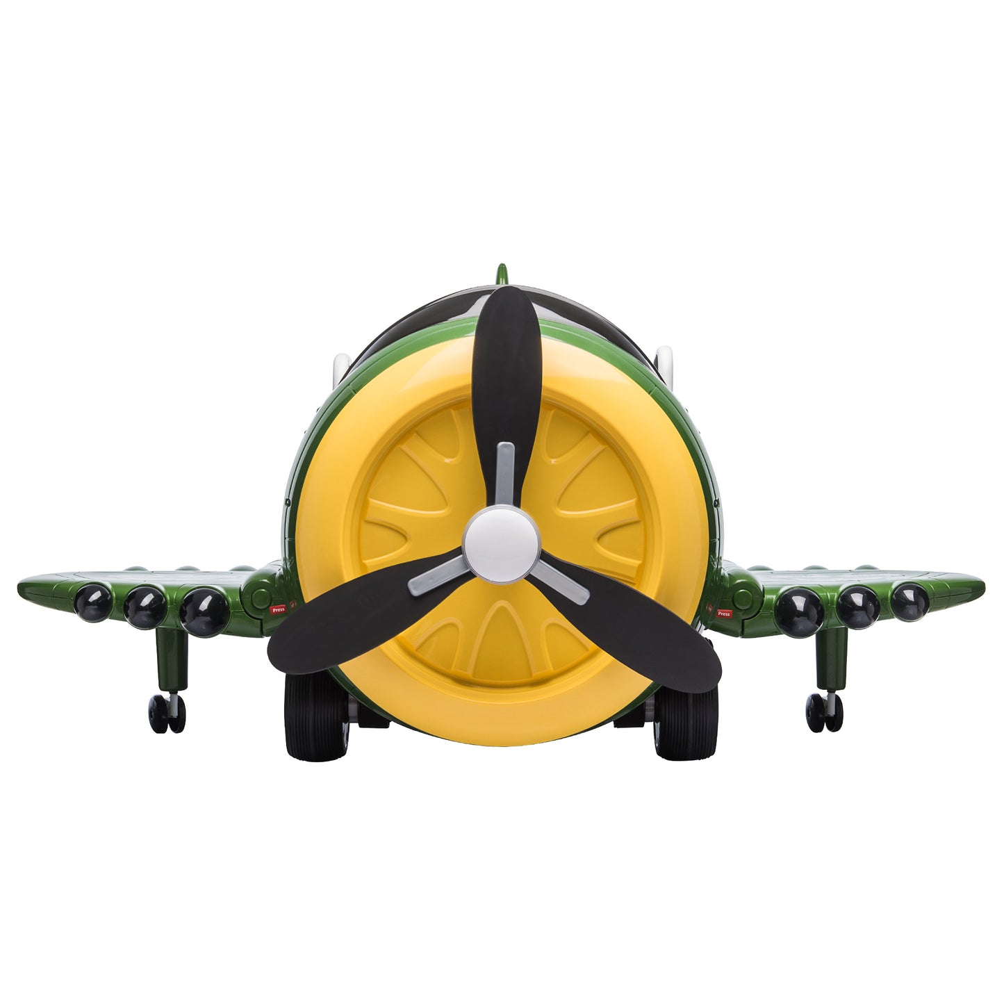 Army Green Sky Patrol 12V Ride-On Toy Plane