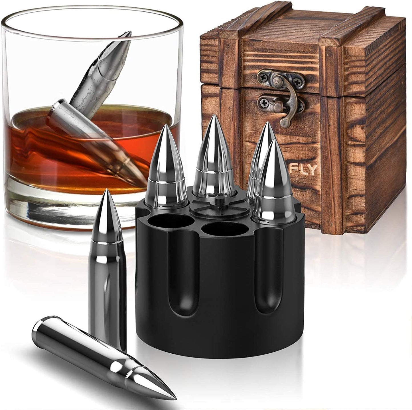 Bullet Chill: The Ultimate Whiskey Stones Set