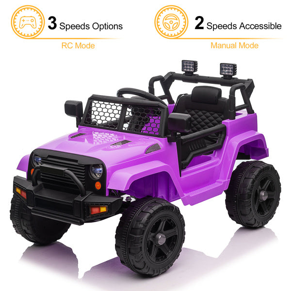 Purple Thunder Ride-On Jeep