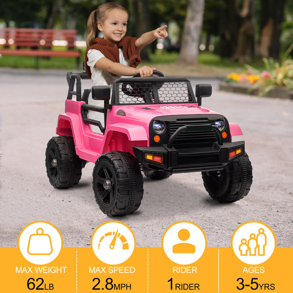 Pink Racer Ride-On Jeep