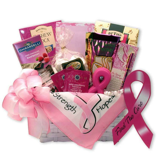 Pink Ribbon Courage Gift Basket