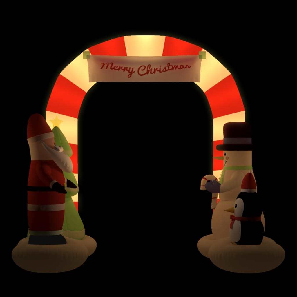 Christmas Inflatable Santa & Snowman Arch Gate with LED Lights – 102.4”