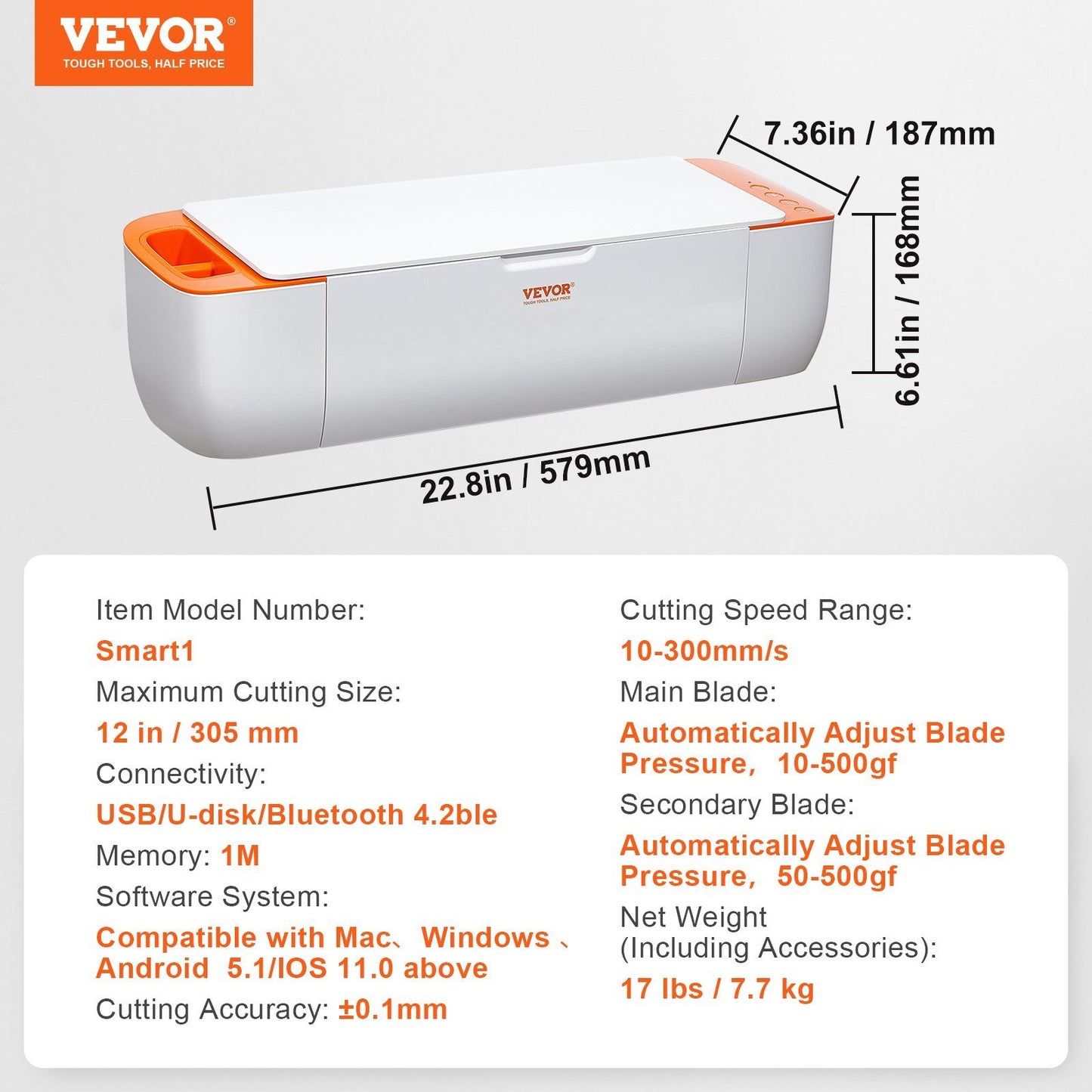 VEVOR Vinyl Cutter Machine with Bluetooth Connectivity – DIY Cutting Machine with Design Library