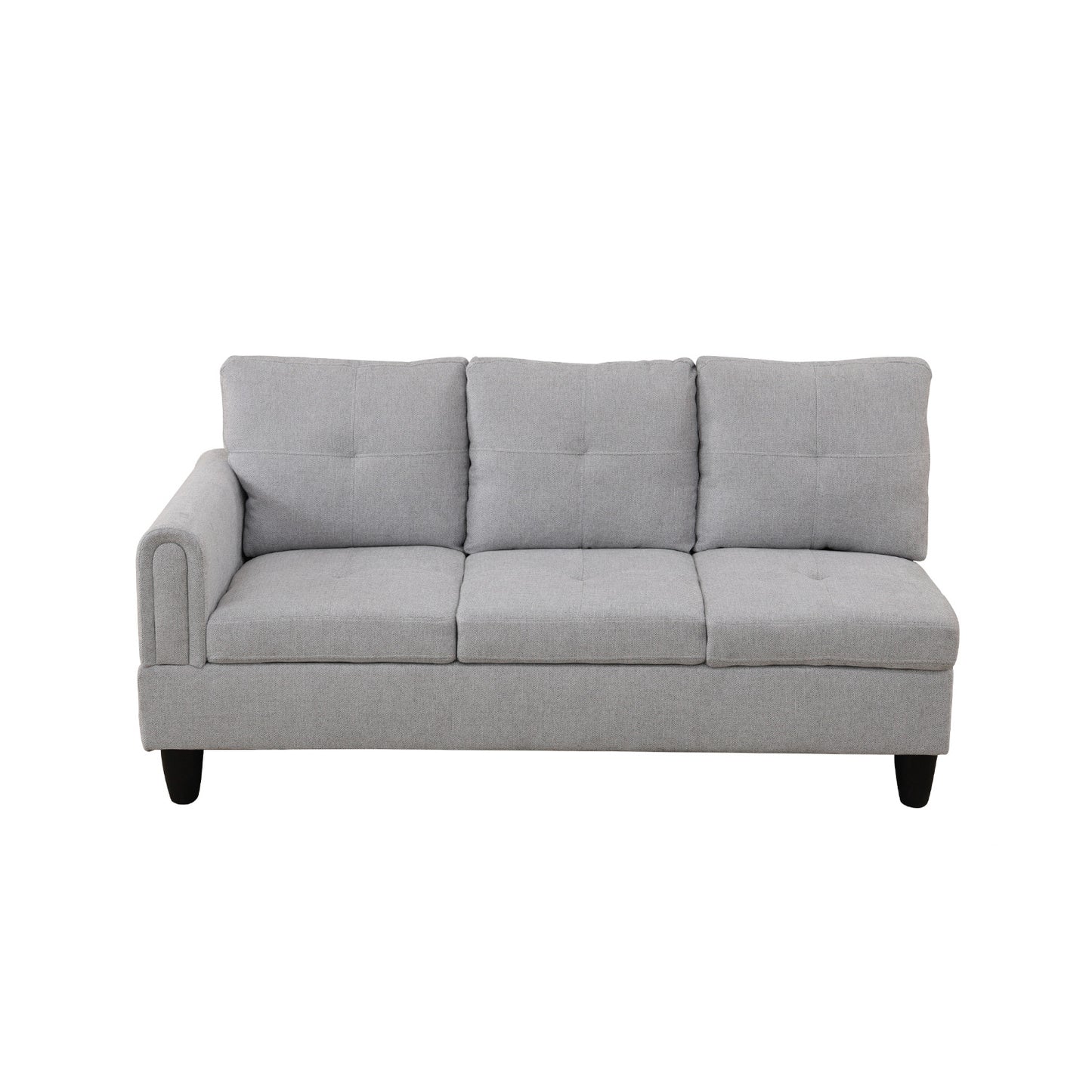 Grey Sectional with Ottoman