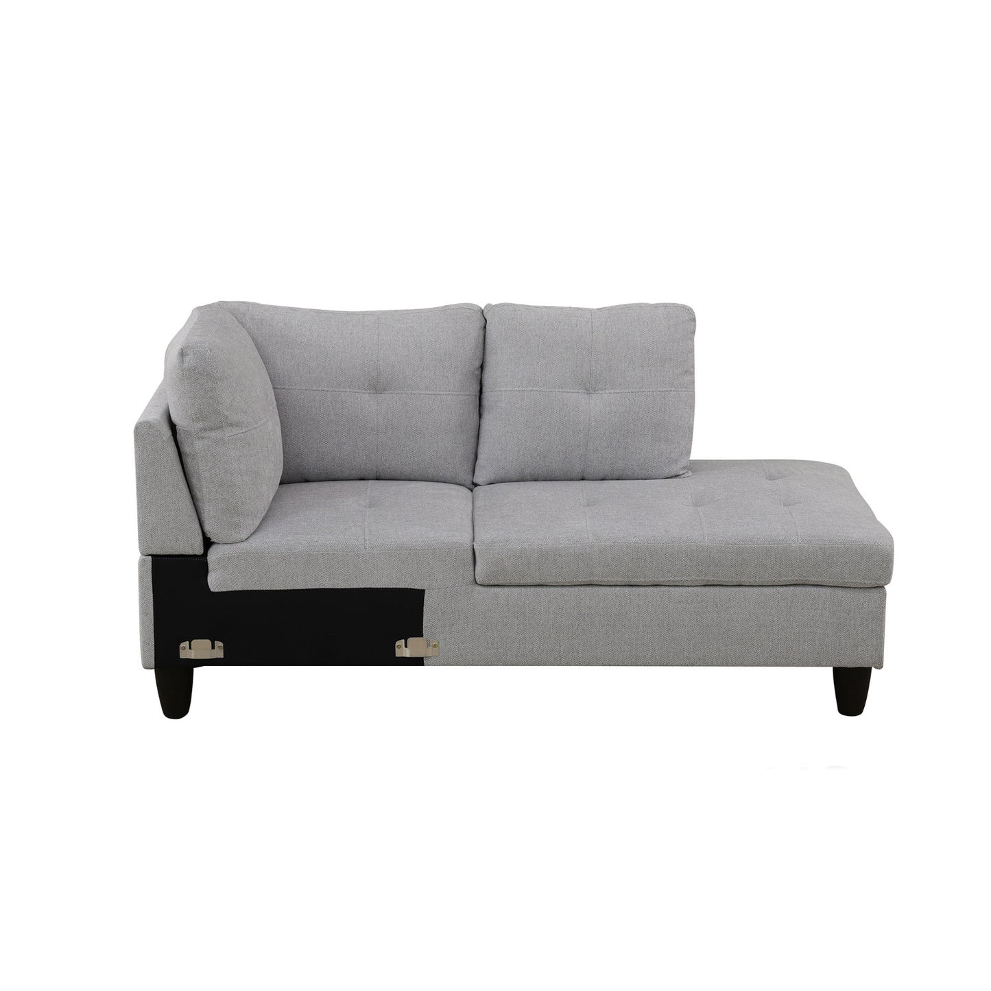 Grey Sectional with Ottoman