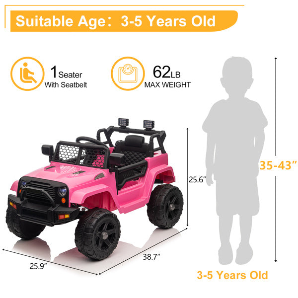 Pink Racer Ride-On Jeep