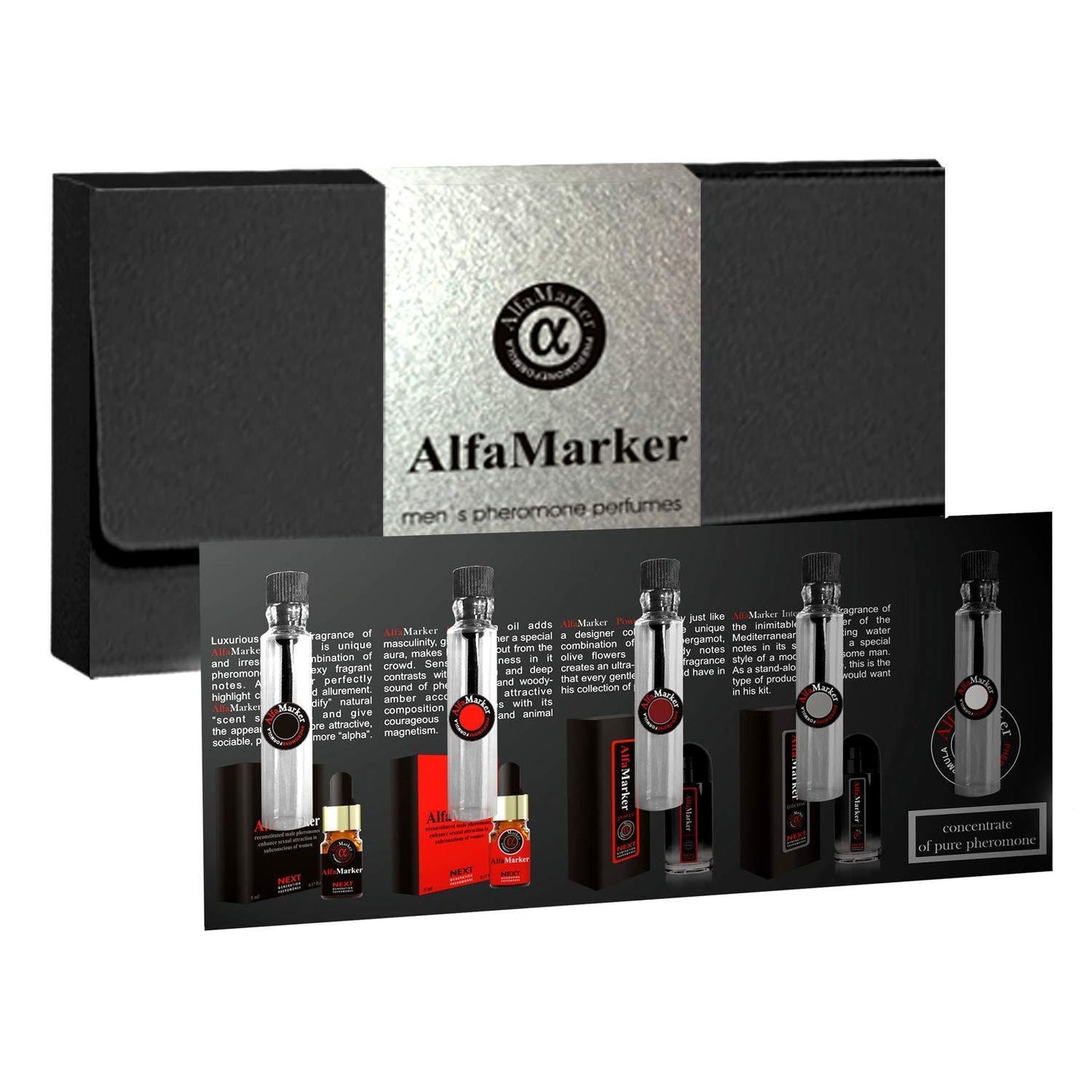 Pheromone Cologne for Men Gift Set | 5 Male Pheromone Perfumes x 2ml