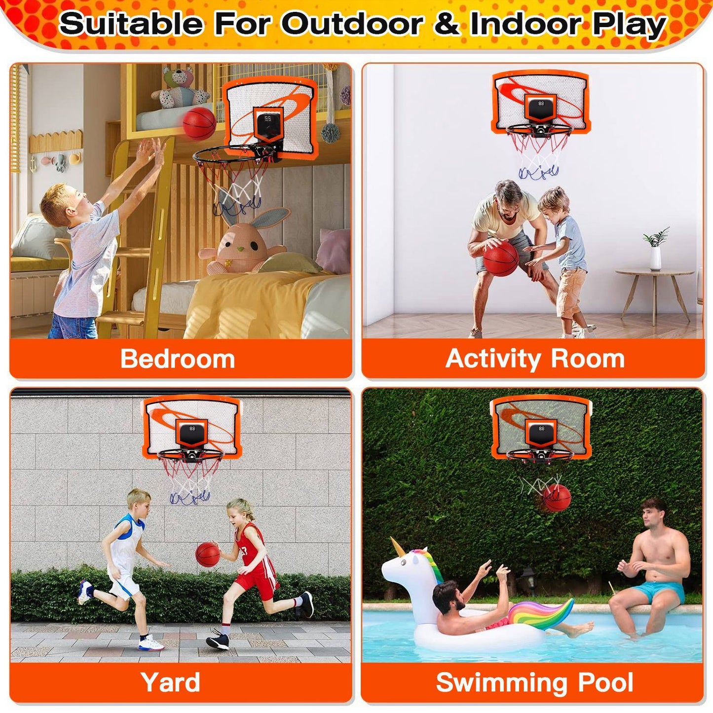 Dunk Master Indoor Basketball Hoop Set