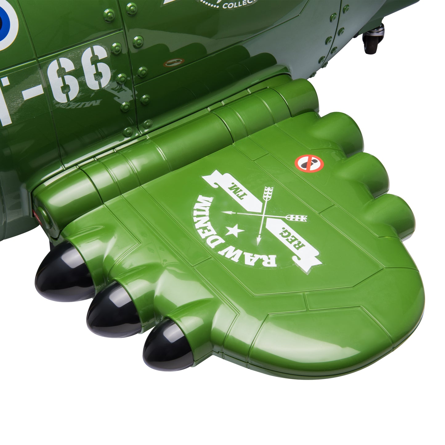 Army Green Sky Patrol 12V Ride-On Toy Plane