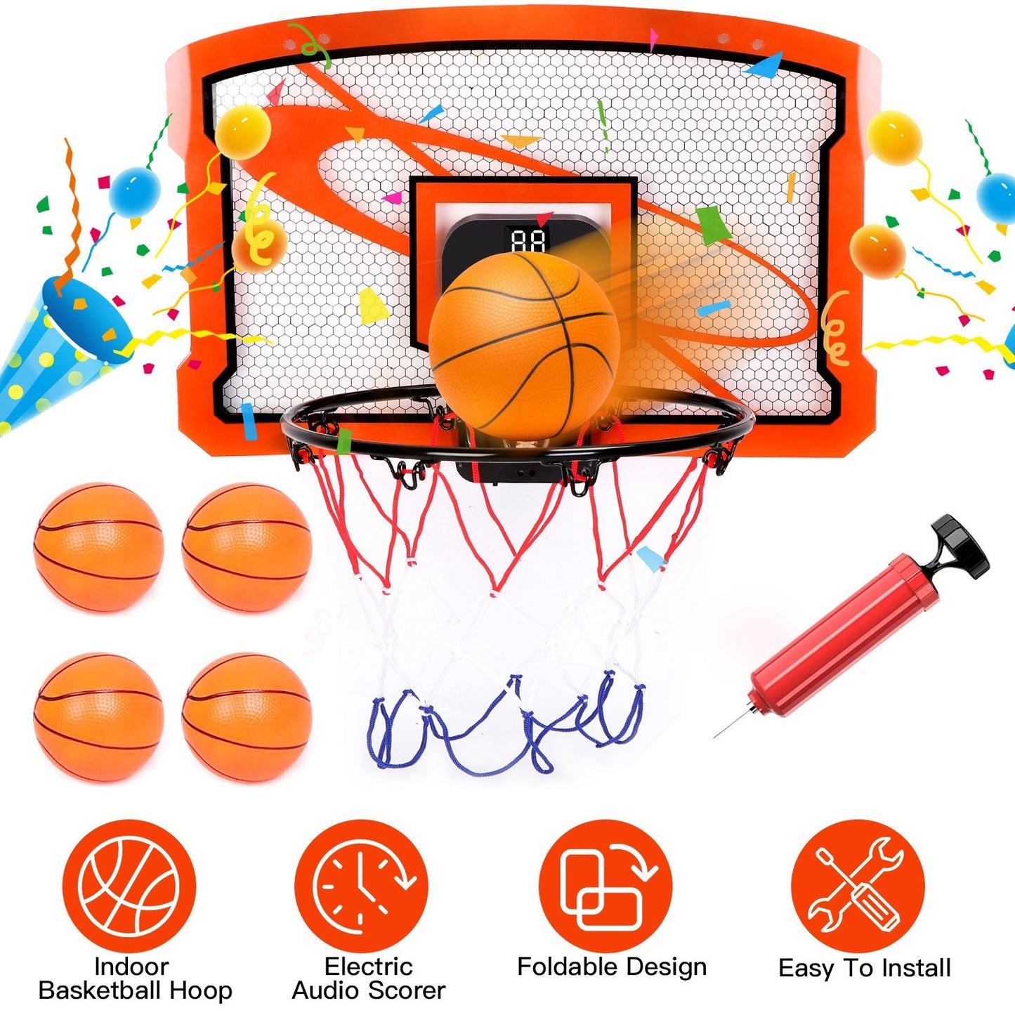 Dunk Master Indoor Basketball Hoop Set