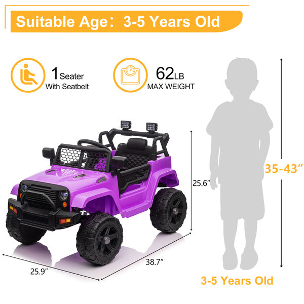 Purple Thunder Ride-On Jeep