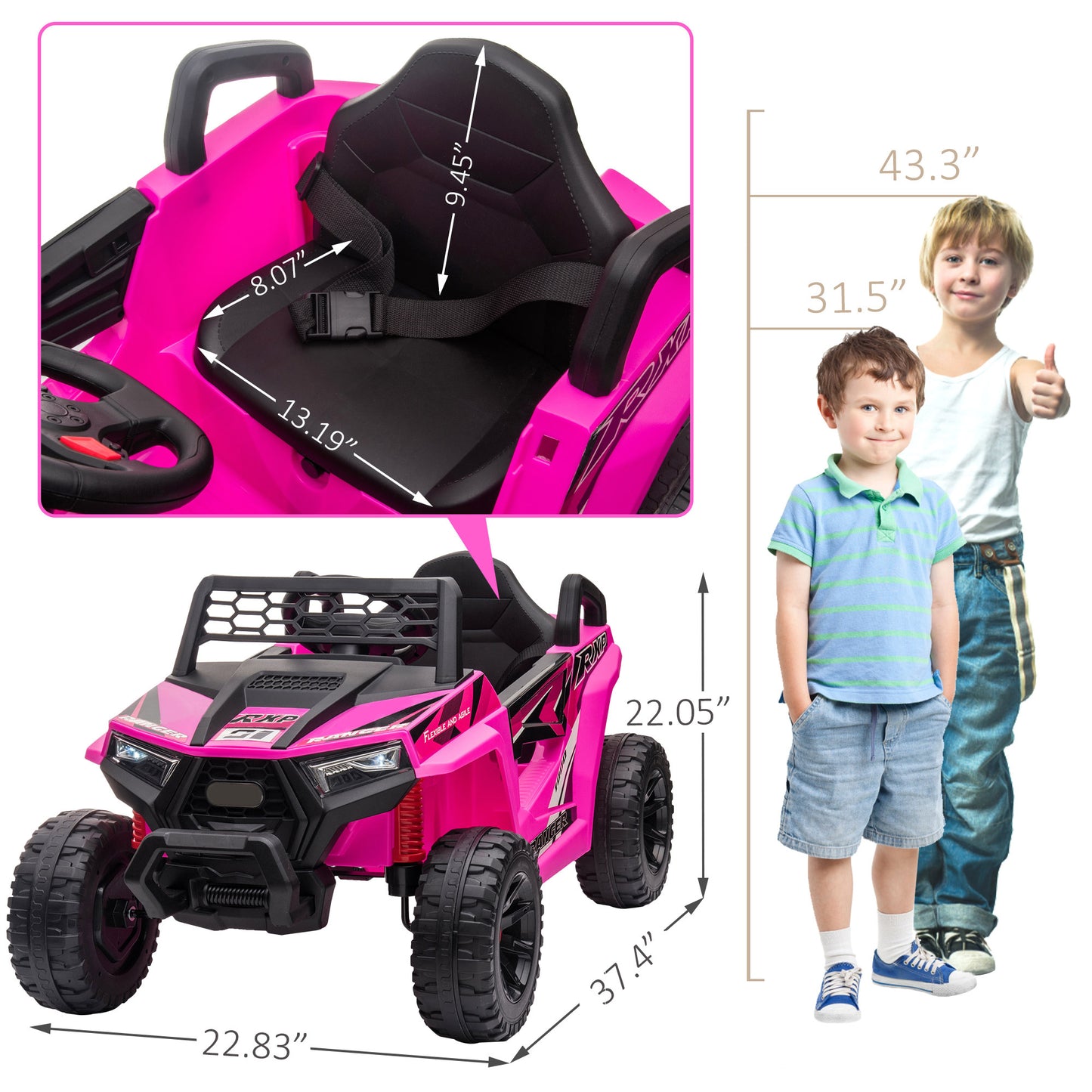 Pink Adventure Racer Mini UTV