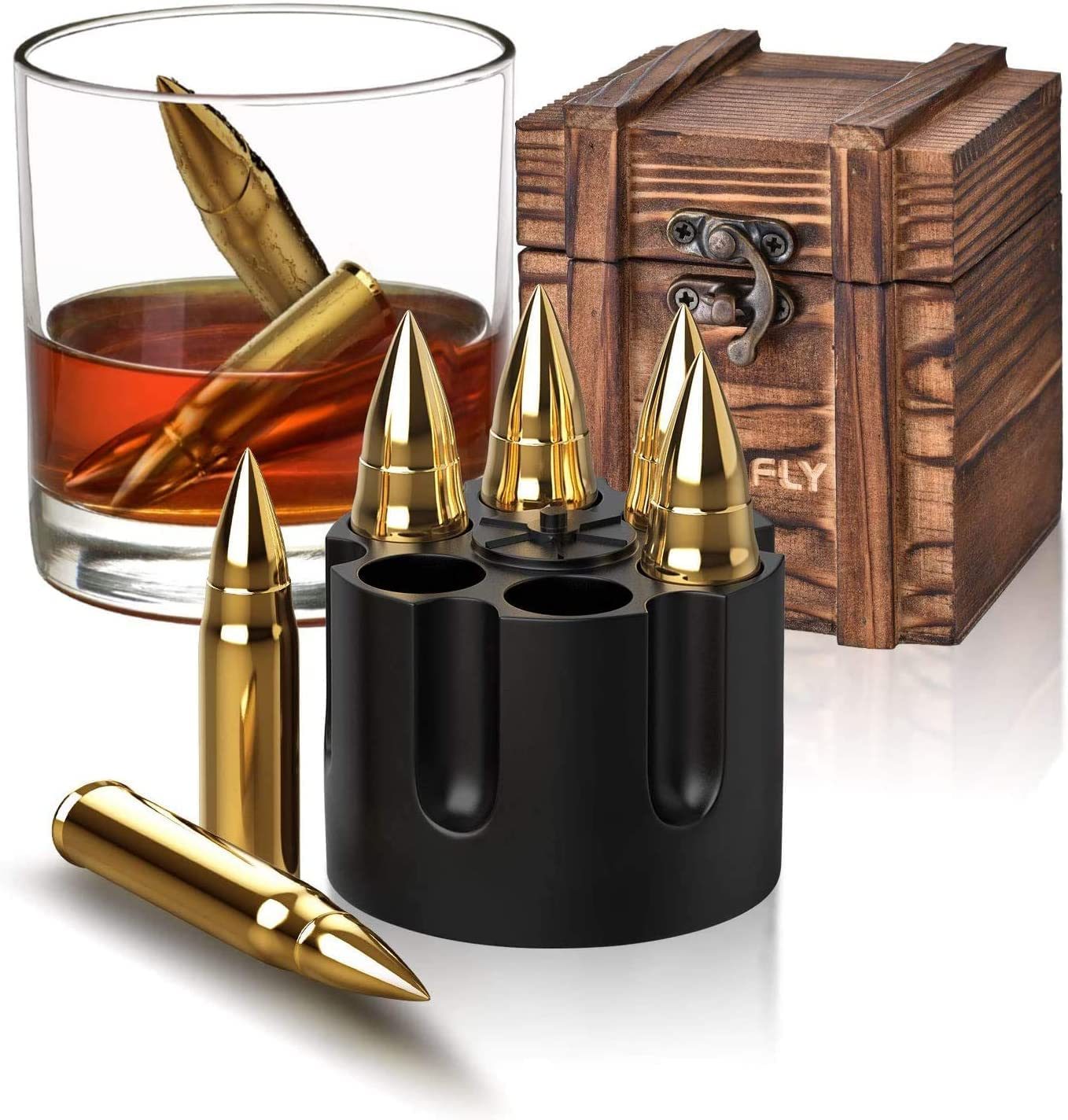 Bullet Chill: The Ultimate Whiskey Stones Set