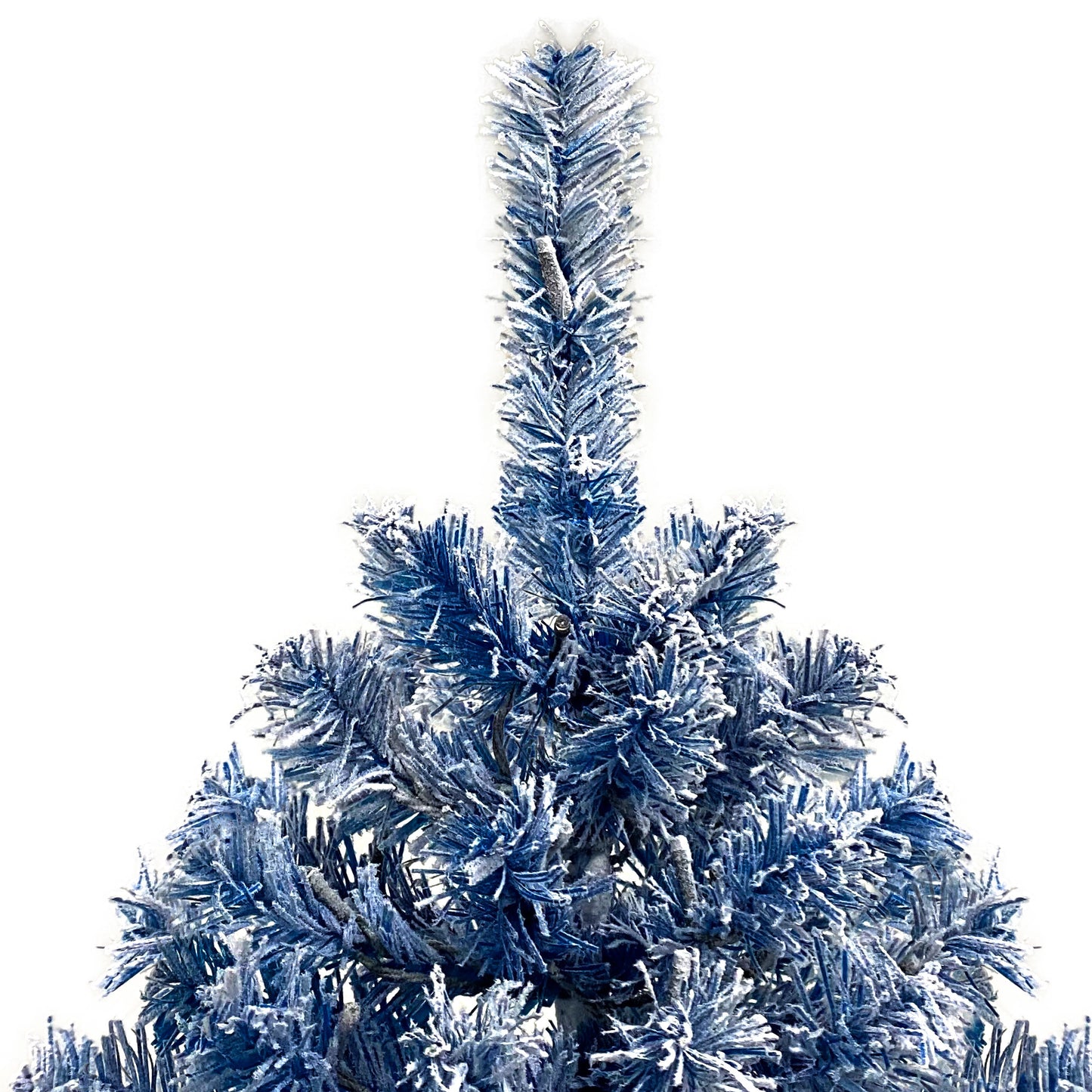 6FT Pre-Lit Hinged Artificial Fir Christmas Tree - Blue Snow Flocked