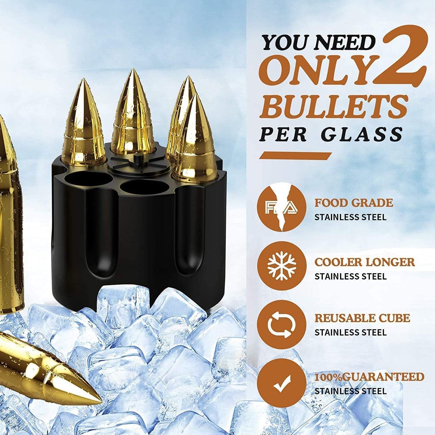 Bullet Chill: The Ultimate Whiskey Stones Set