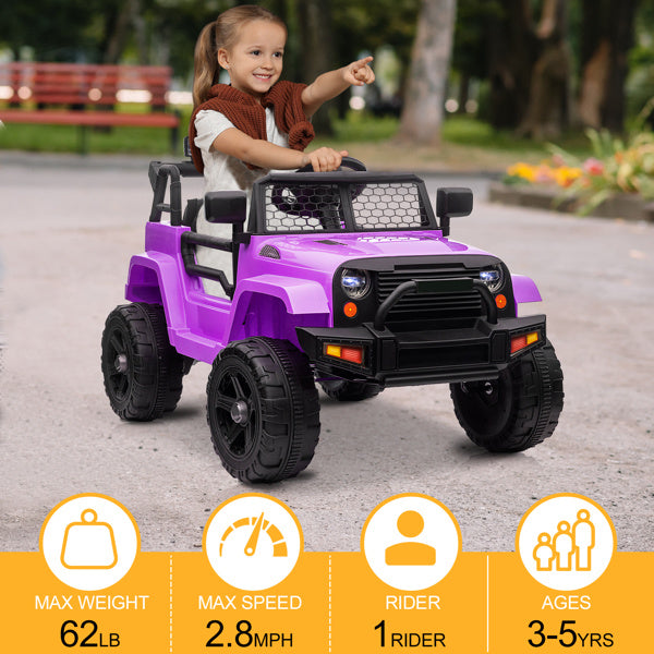 Purple Thunder Ride-On Jeep