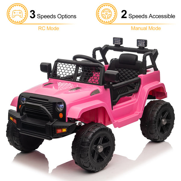 Pink Racer Ride-On Jeep